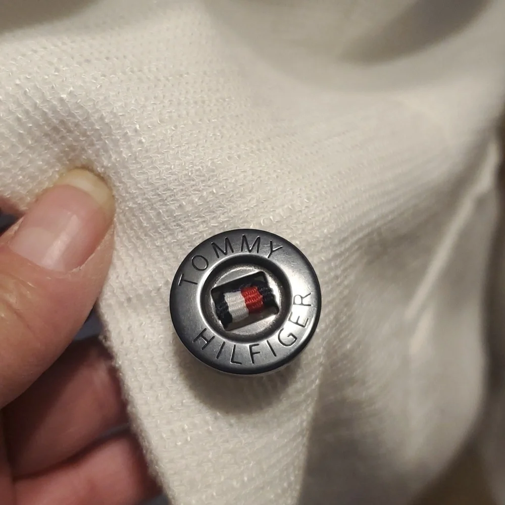 Tommy Hilfiger Ivory Textured Blazer SZ 8 - Picture 4 of 13